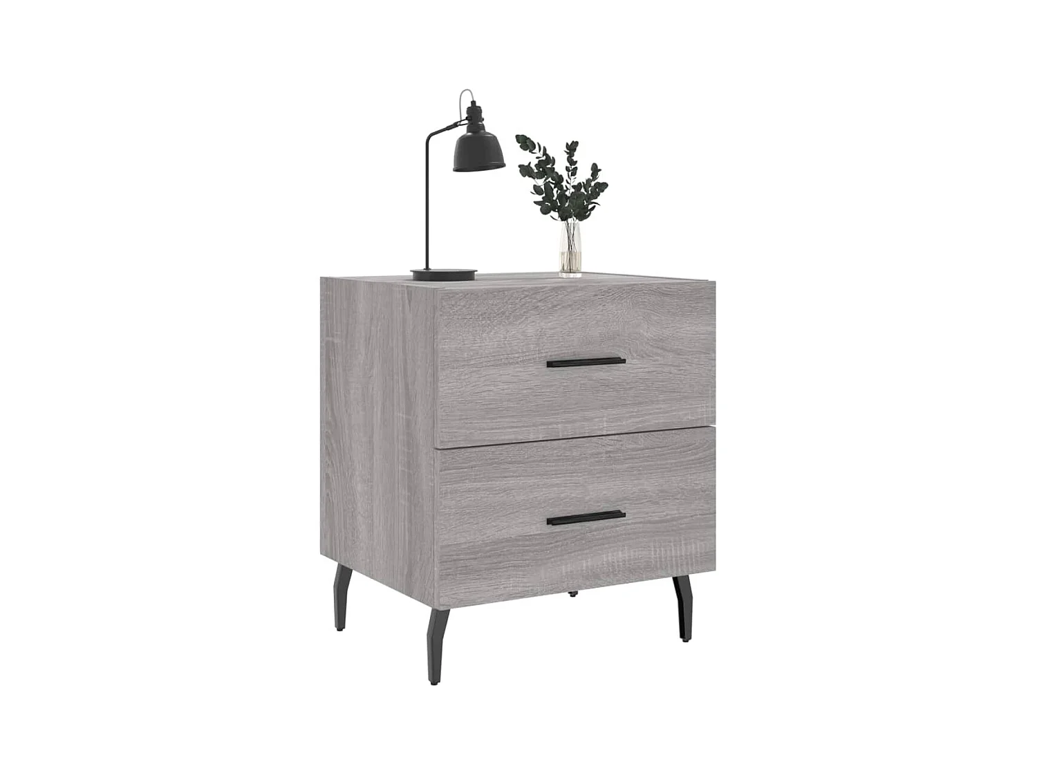 Table de chevet sonoma gris 40x35x47,5 cm bois d’ingénierie