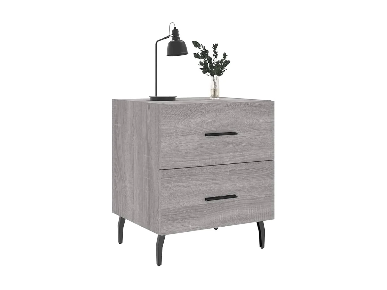 Table de chevet sonoma gris 40x35x47,5 cm bois d’ingénierie