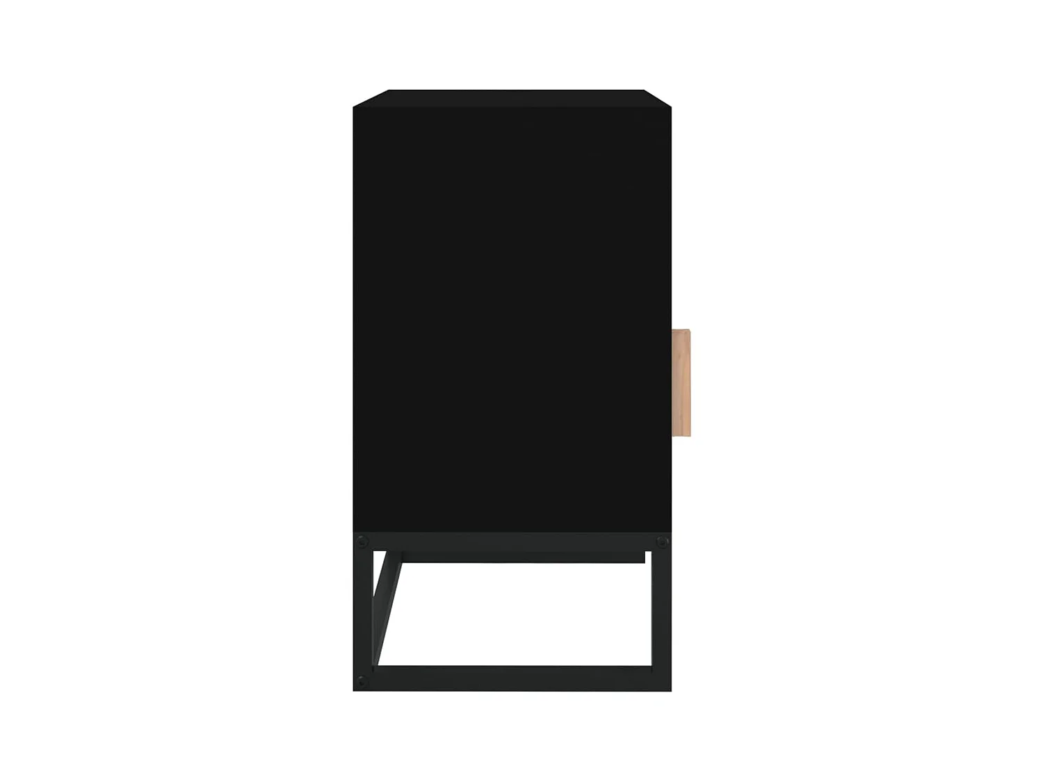 Nachtkastjes 2 stuks zwart 40x30x55,5cm bewerkt hout en ijzer