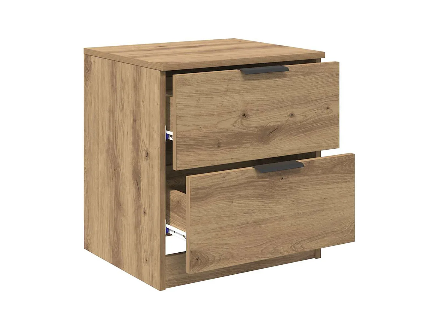 Mesilla de noche 2 piezas roble artesanal 45 x 39 x 50 cm