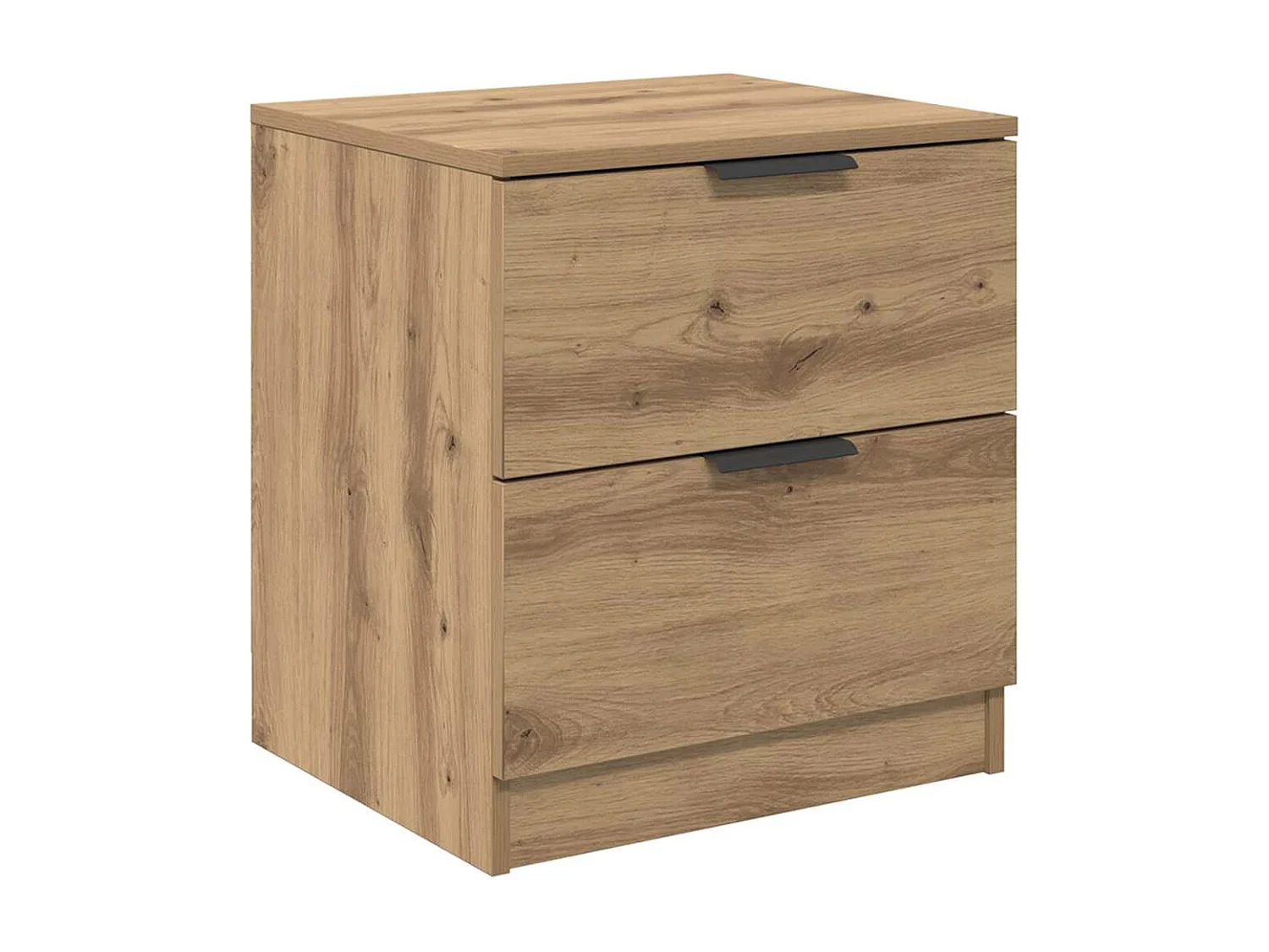 Mesilla de noche 2 piezas roble artesanal 45 x 39 x 50 cm