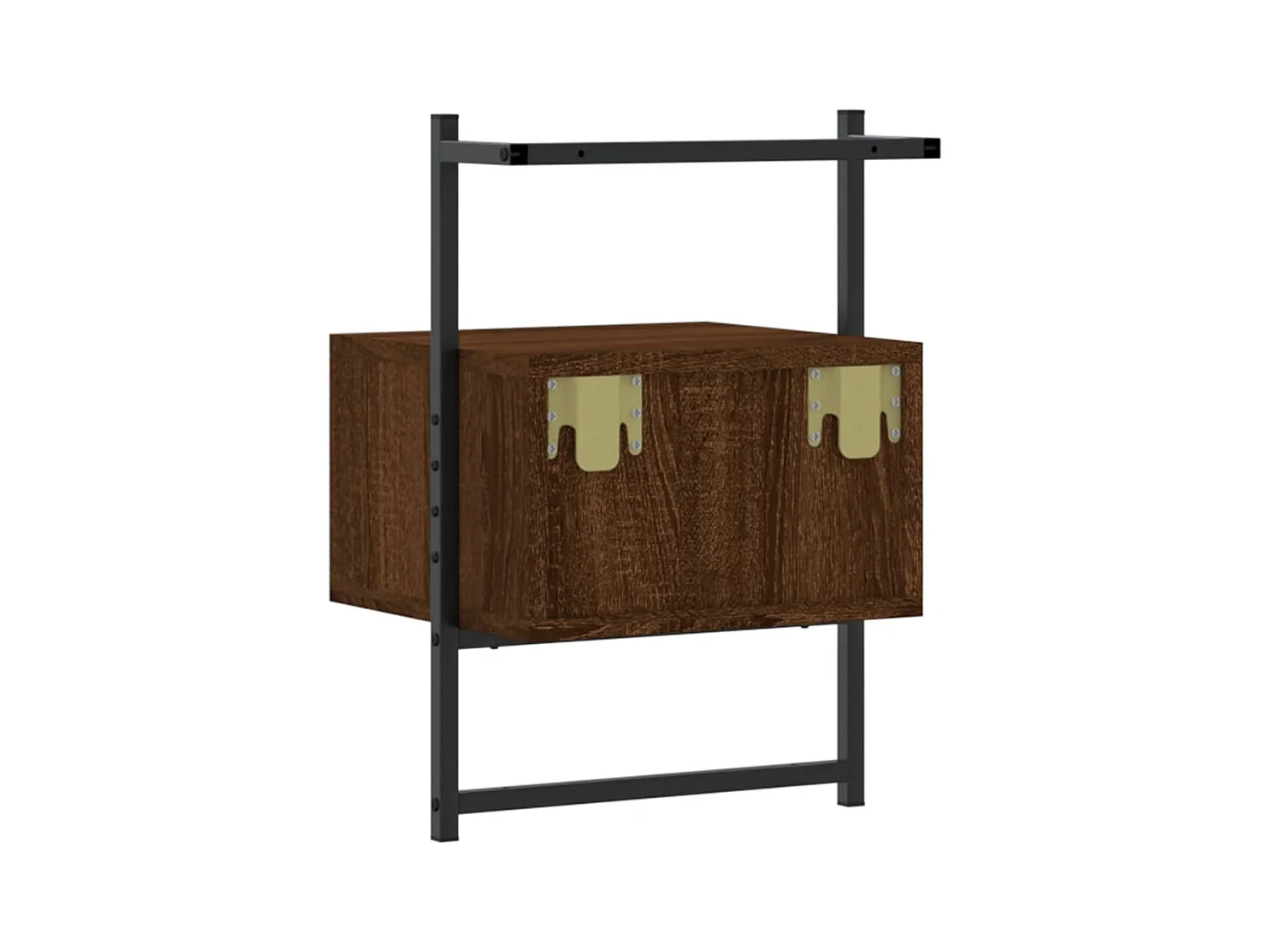 Mesita de noche de pared 2 piezas roble marrón 35x30x51 cm