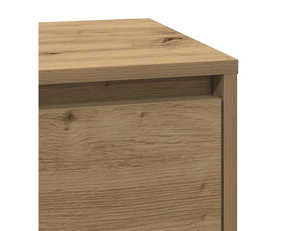 Cabinet de chevet avec tiroir chêne artisanal 39 x 34,5 x 65 cm