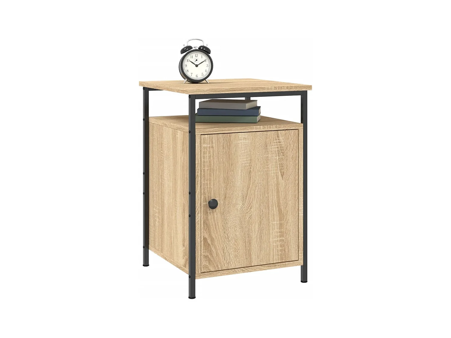 Mesita de noche de roble Sonoma 40x42x60 cm madera de ingeniería