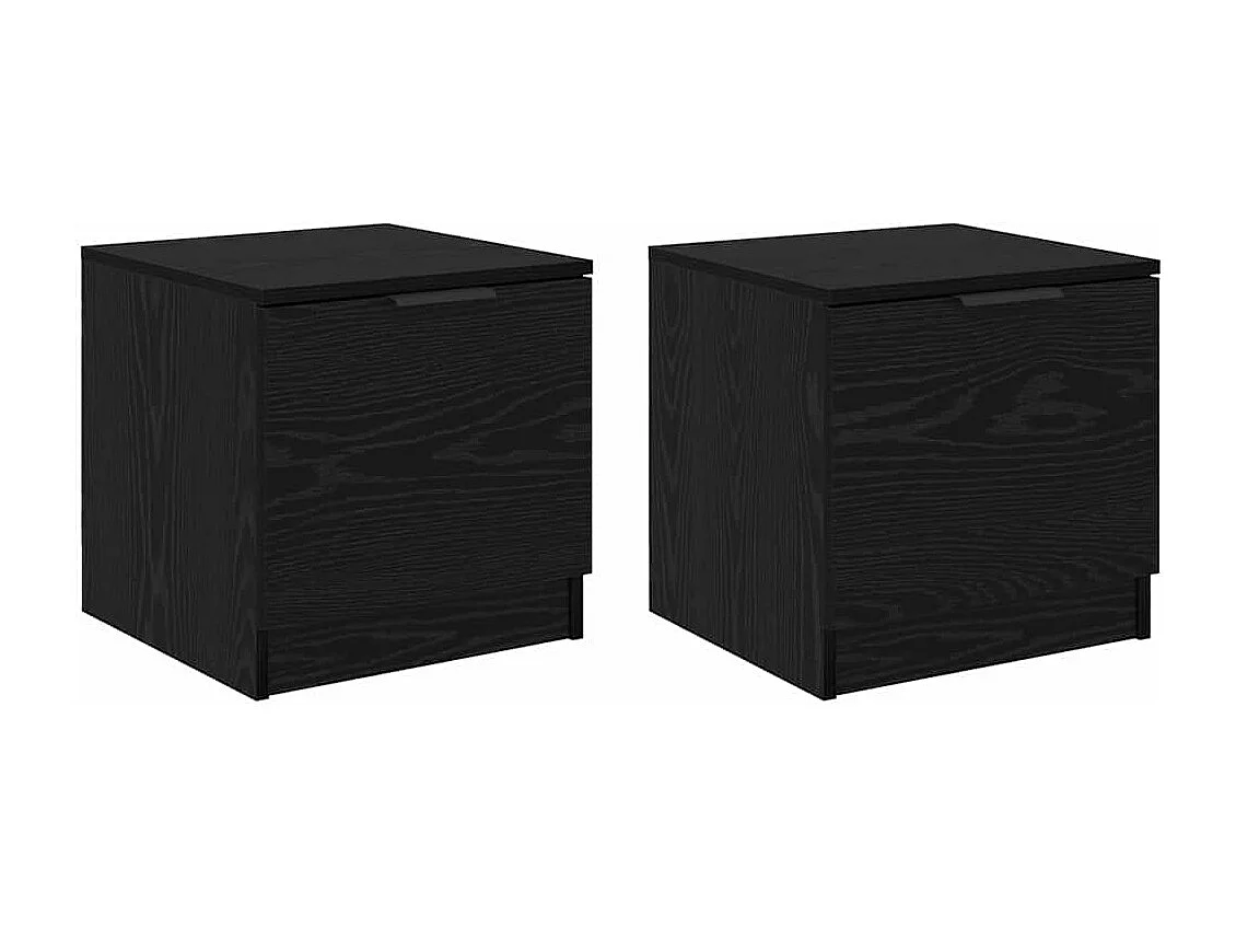 Armoire de lit 2 pcs Chêne noir 40 x 39 x 40 cm