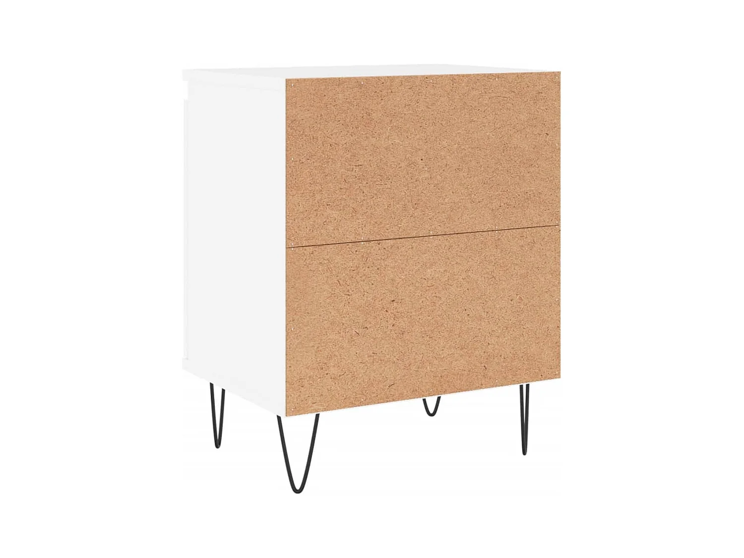 Nachtkastjes 2 stuks wit 40x30x50 cm bewerkt hout