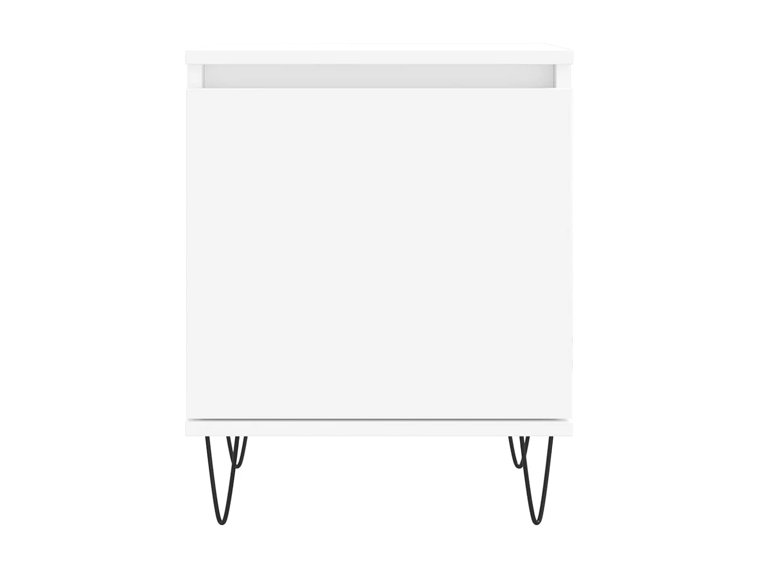 Comodini 2 pezzi bianchi 40x30x50 cm in legno ingegnerizzato