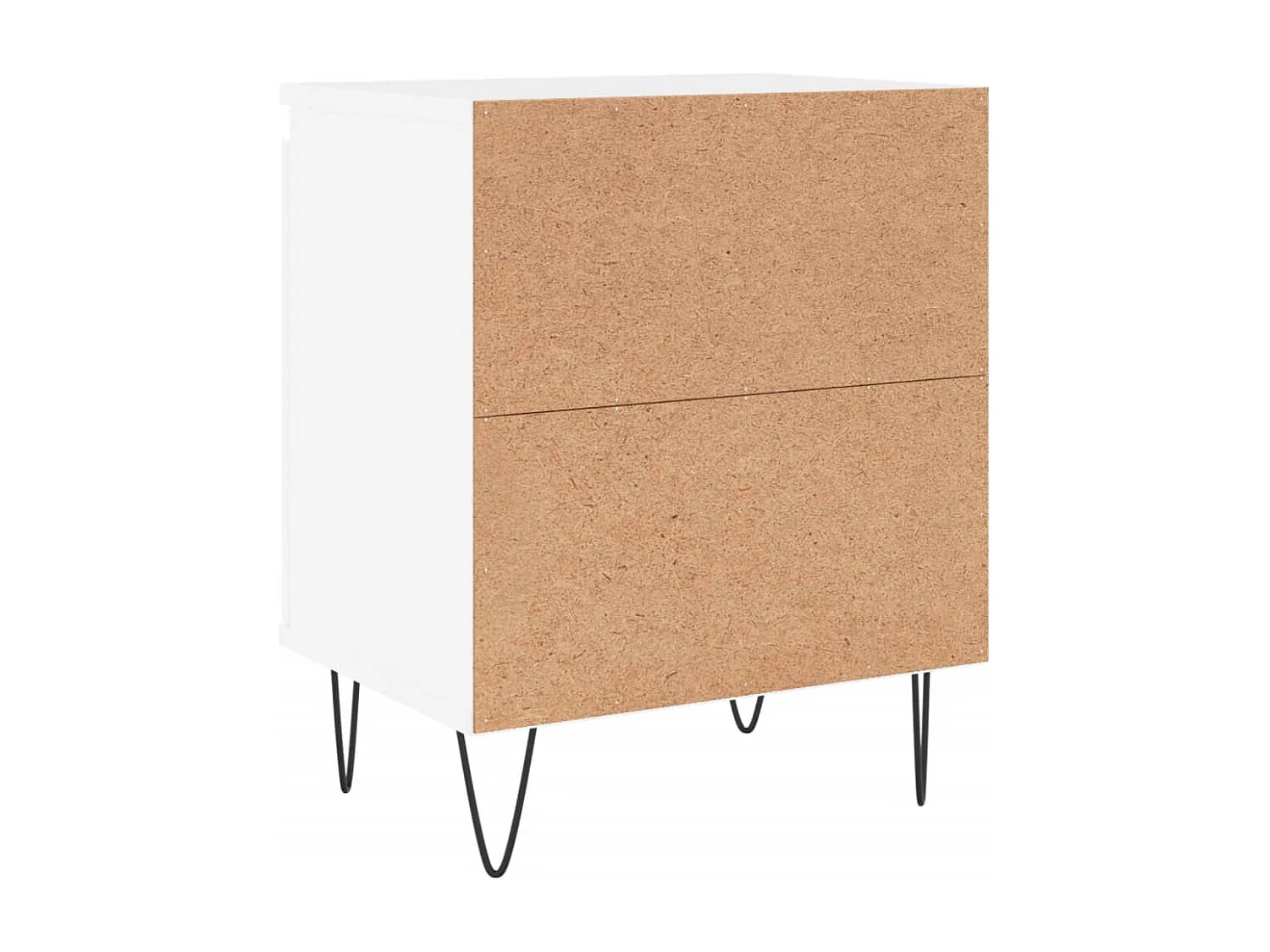 Comodini 2 pezzi bianchi 40x30x50 cm in legno ingegnerizzato