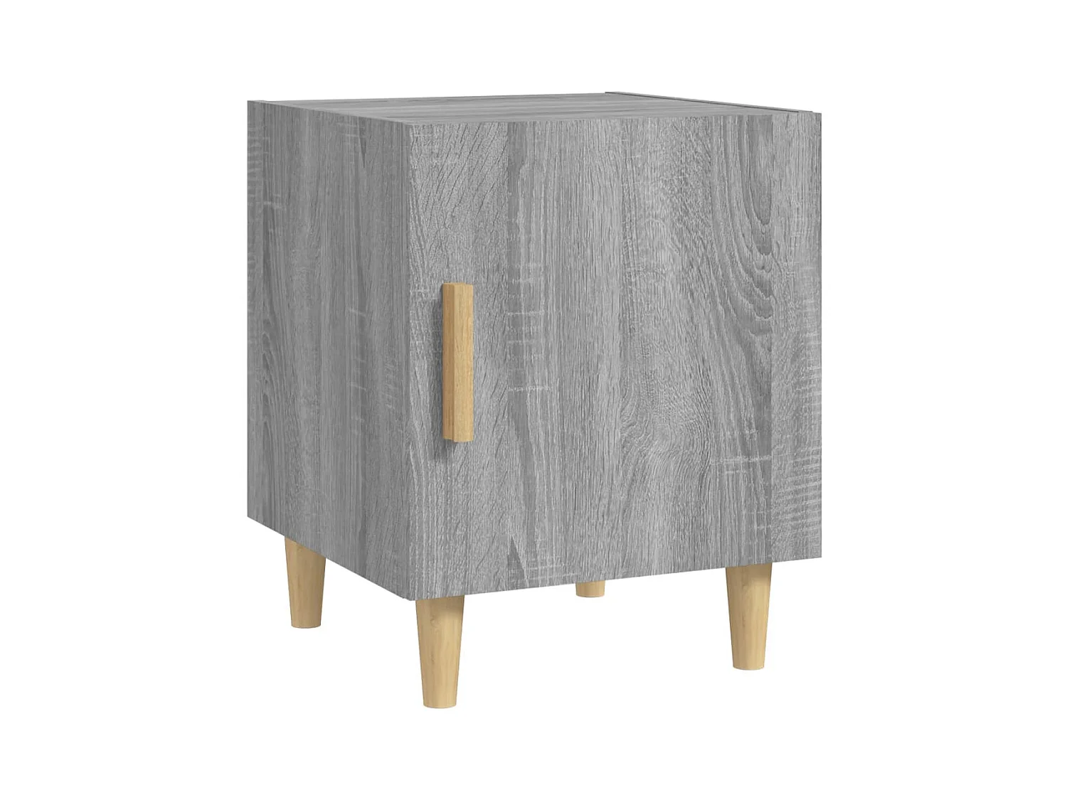 Juego de mesita de noche de 2 piezas de madera de ingeniería gris Sonoma