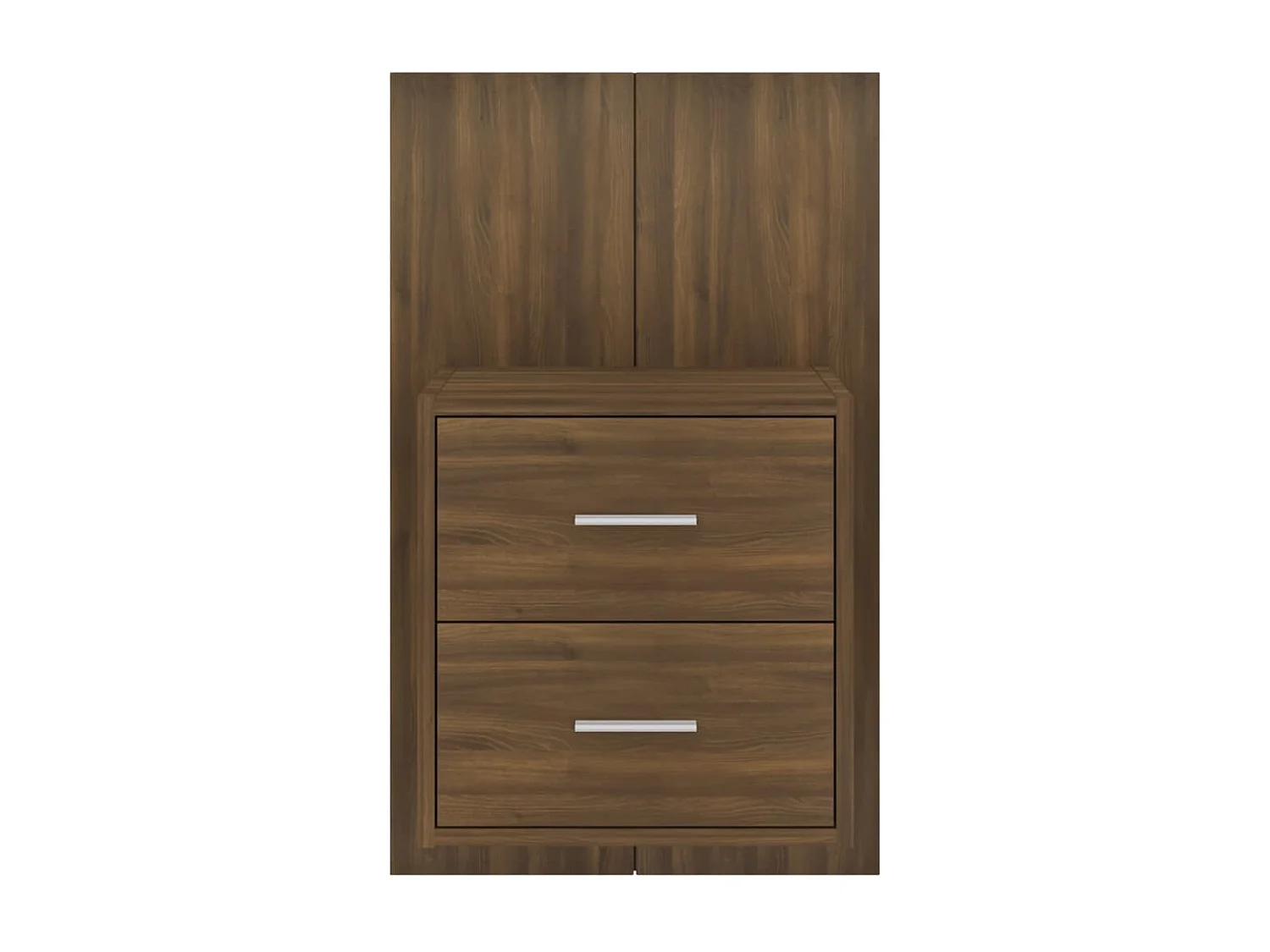 Comodino da parete in rovere marrone