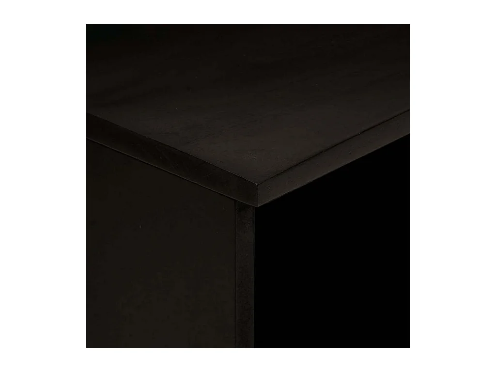 Mesita de noche con cajón Negro y dorado 40 x 33 x 46 cm