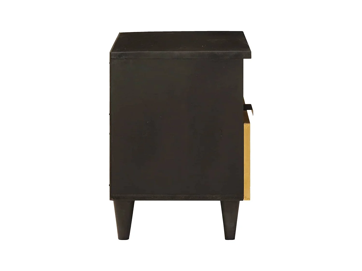 Table de chevet avec tiroir Noir et or 40 x 33 x 46 cm