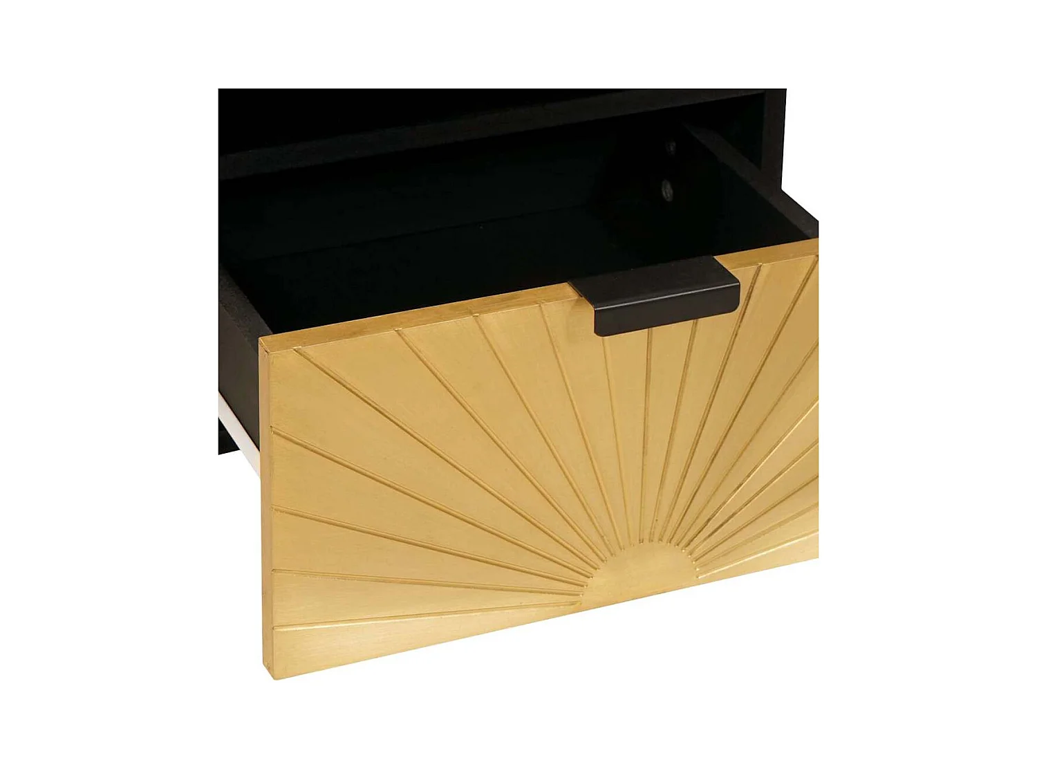 Table de chevet avec tiroir Noir et or 40 x 33 x 46 cm