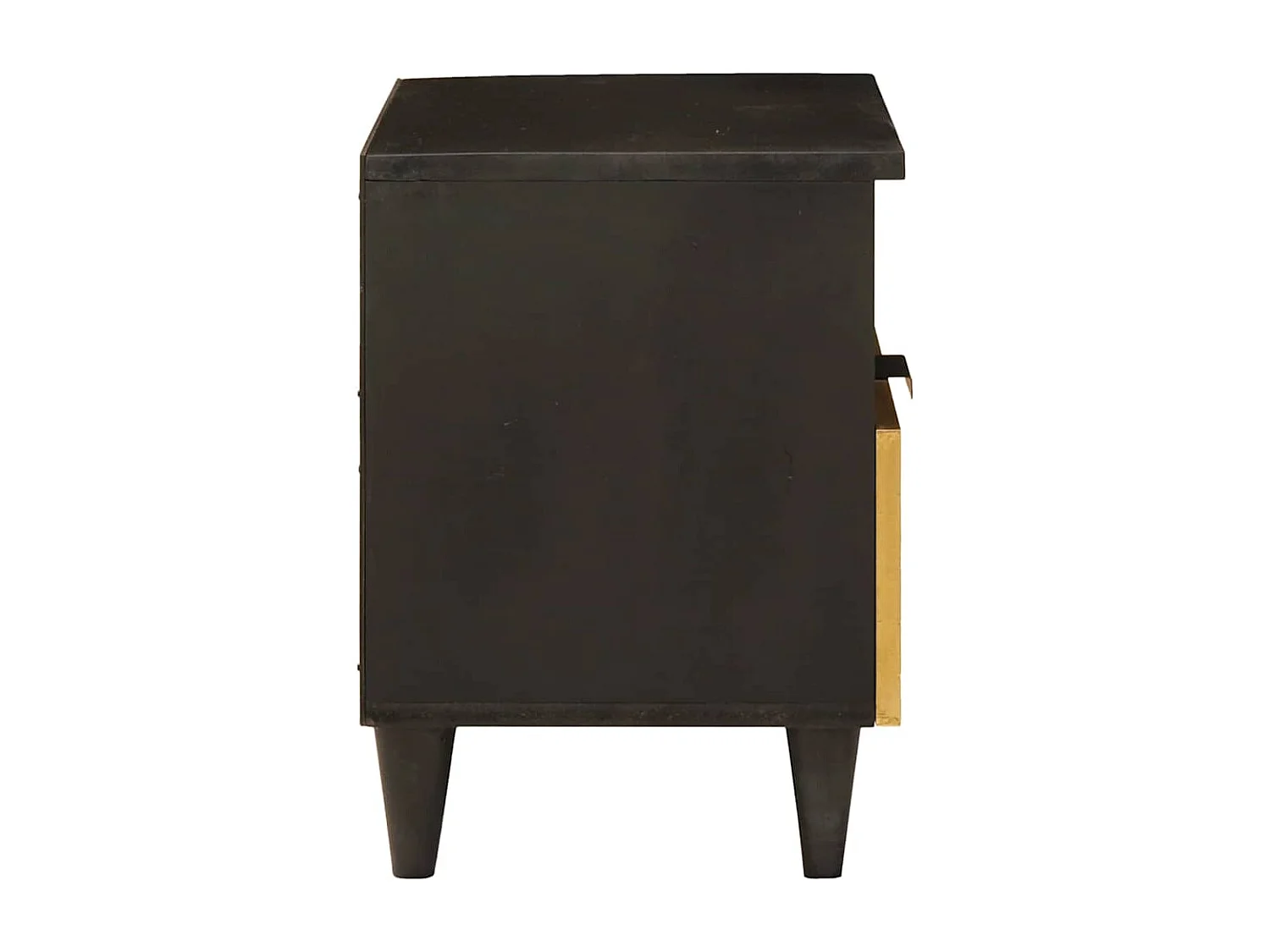 Table de chevet avec tiroir Noir et or 40 x 33 x 46 cm