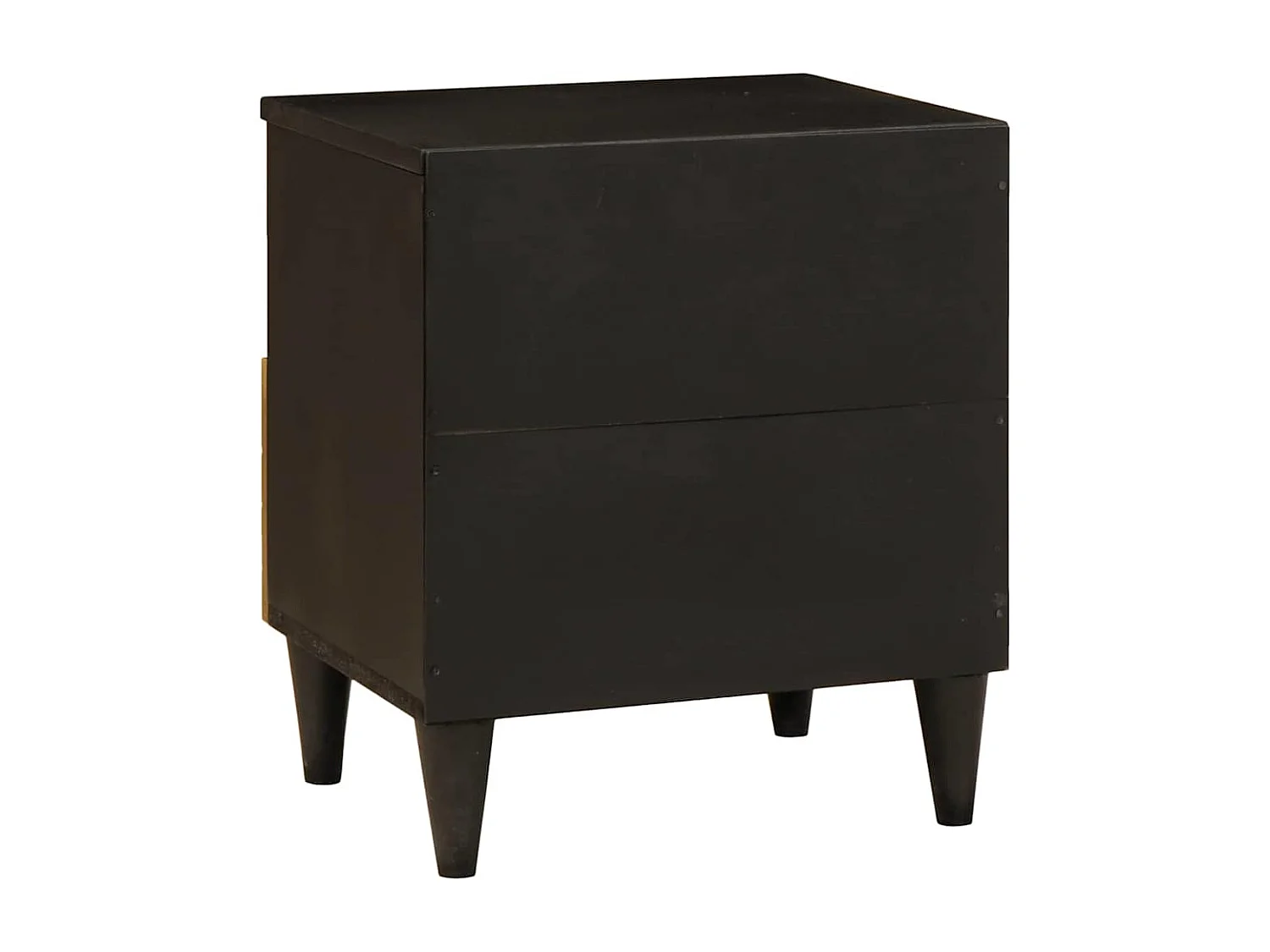 Table de chevet avec tiroir Noir et or 40 x 33 x 46 cm