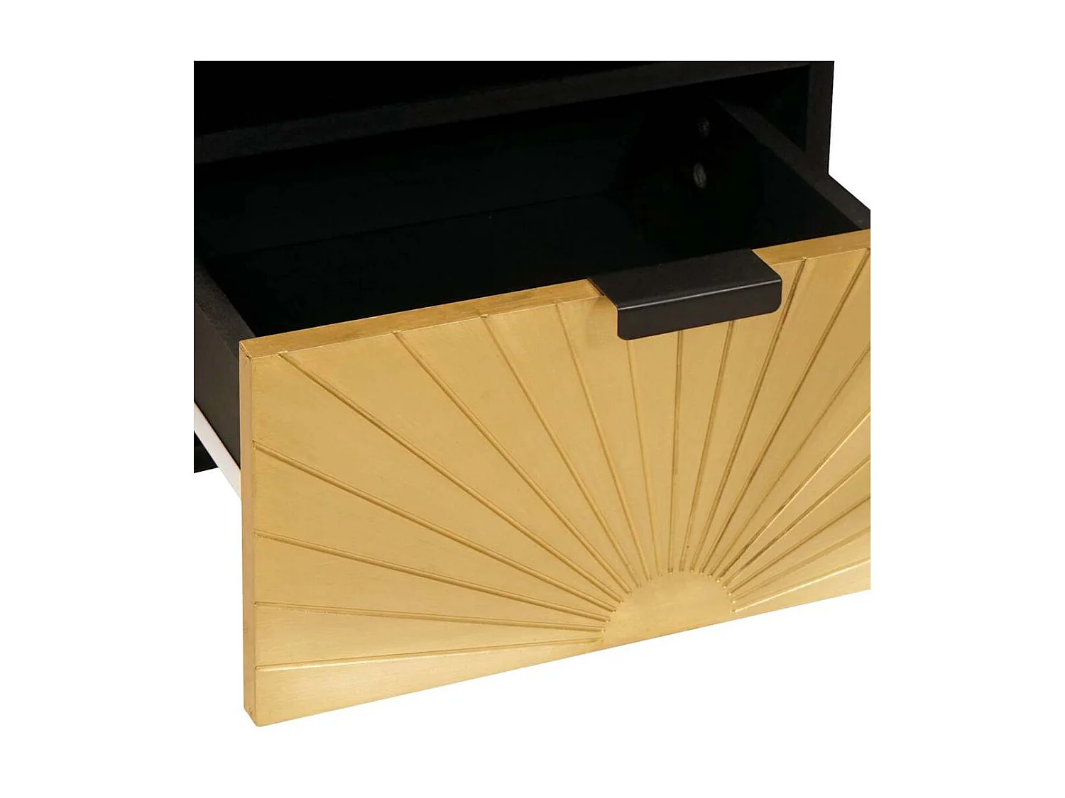 Table de chevet avec tiroir Noir et or 40 x 33 x 46 cm