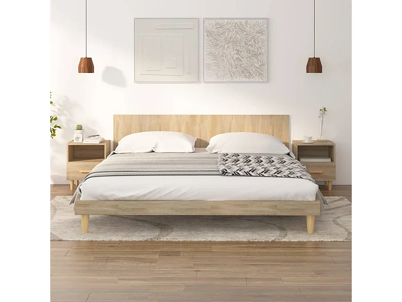 Comodini 2 pz Rovere Sonoma 40x35x47 cm