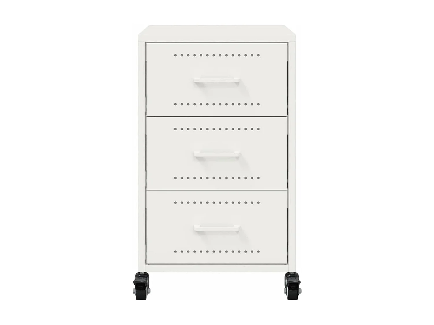 Table de chevet blanc 36x39x59 cm acier