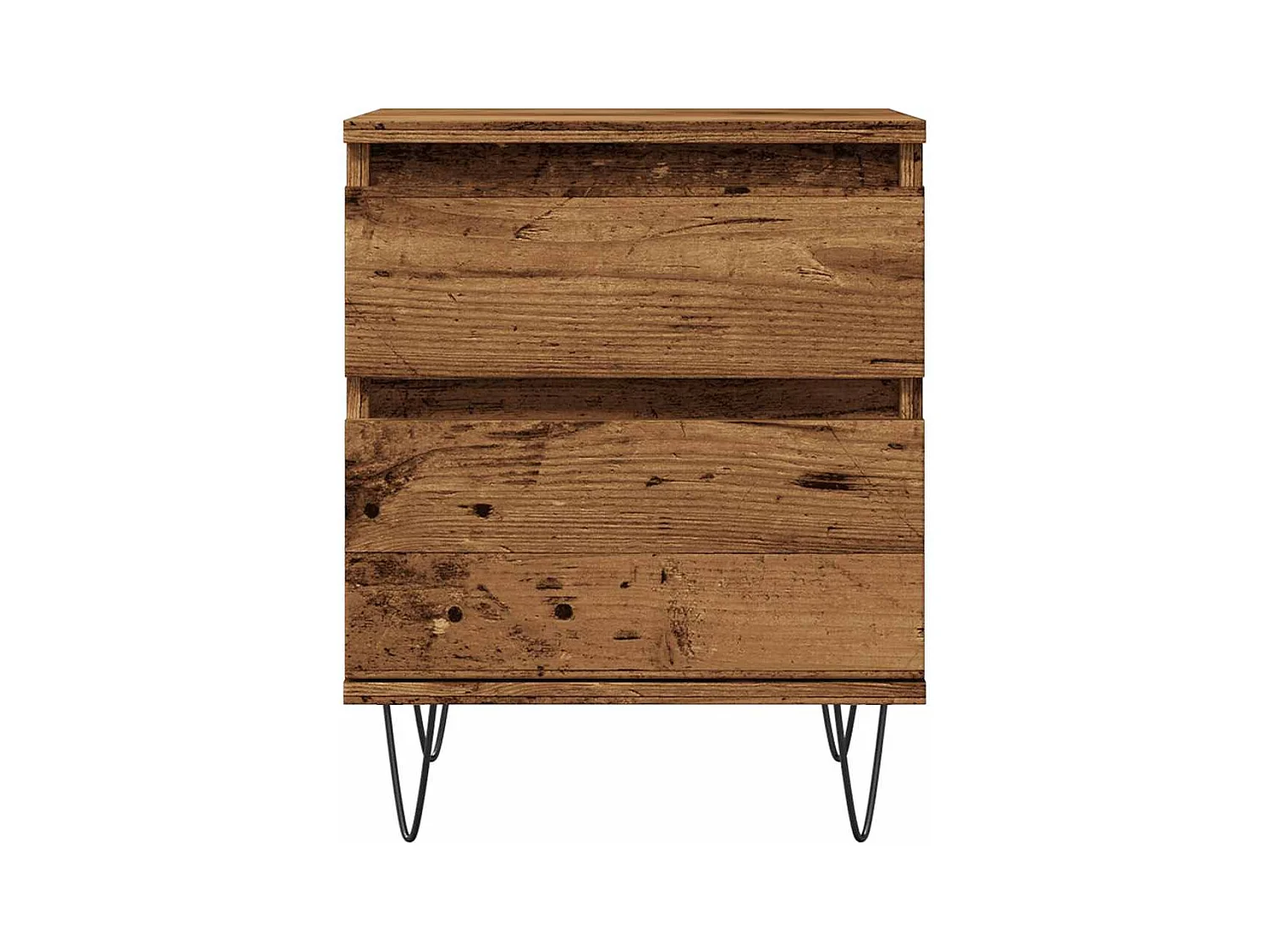 Comodini 2 pezzi in legno vecchio 40x35x50 cm in legno ingegnerizzato