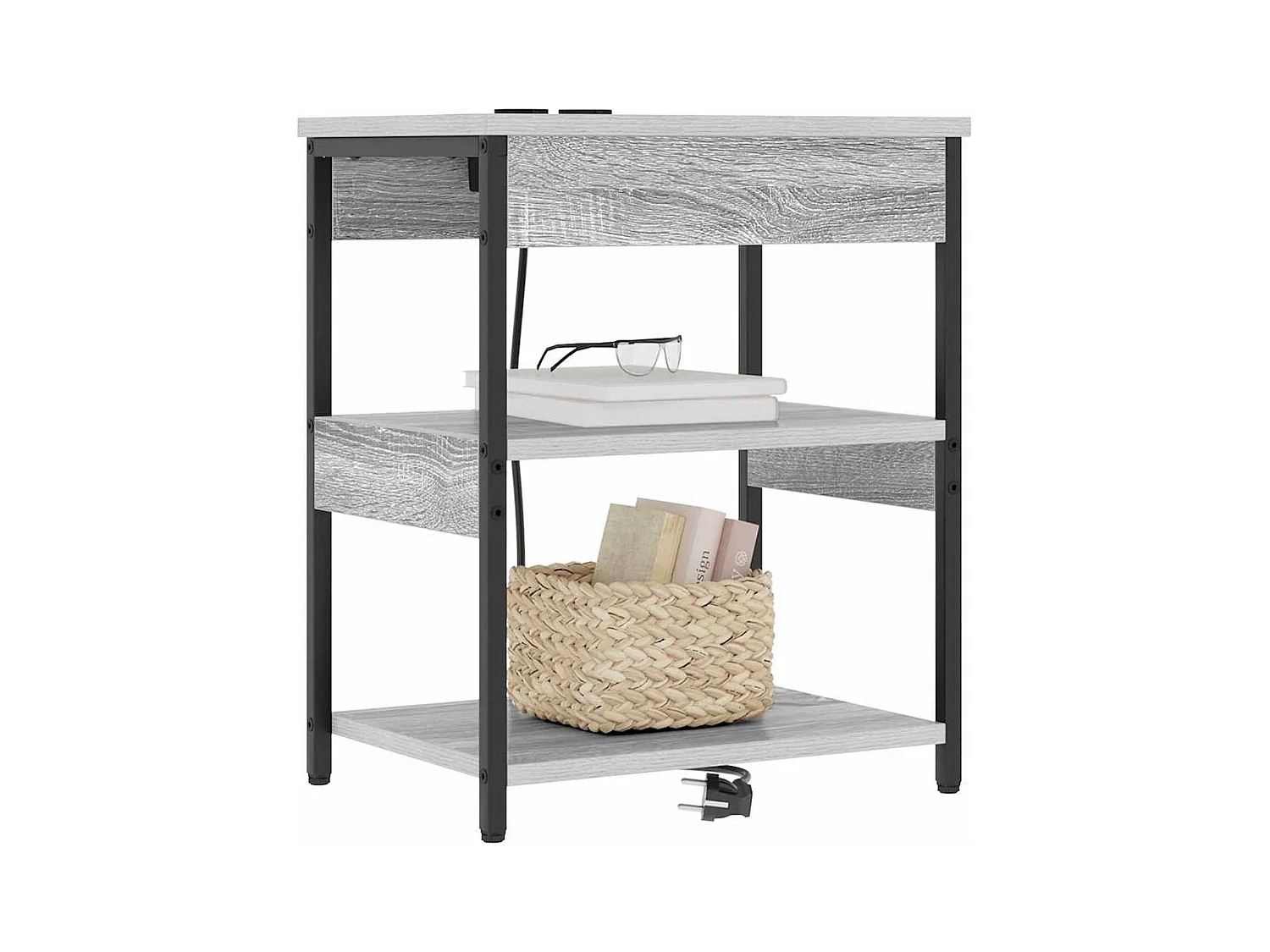 Mesitas de noche 2 piezas Sonoma gris 41 x 31 x 51 cm