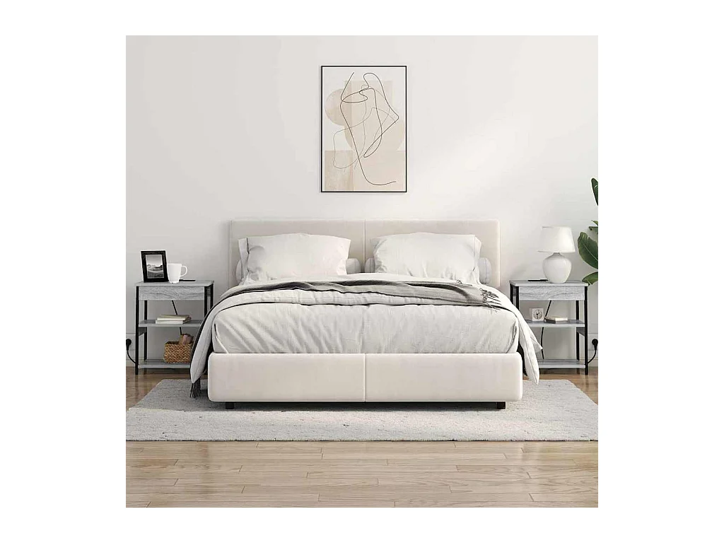 Mesitas de noche 2 piezas Sonoma gris 41 x 31 x 51 cm