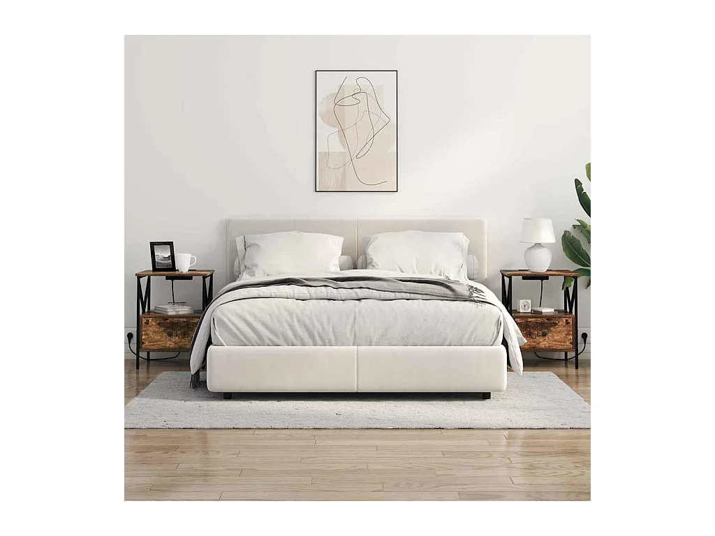 Comodino con cassetto Rovere affumicato 41,5 x 40,5 x 55 cm