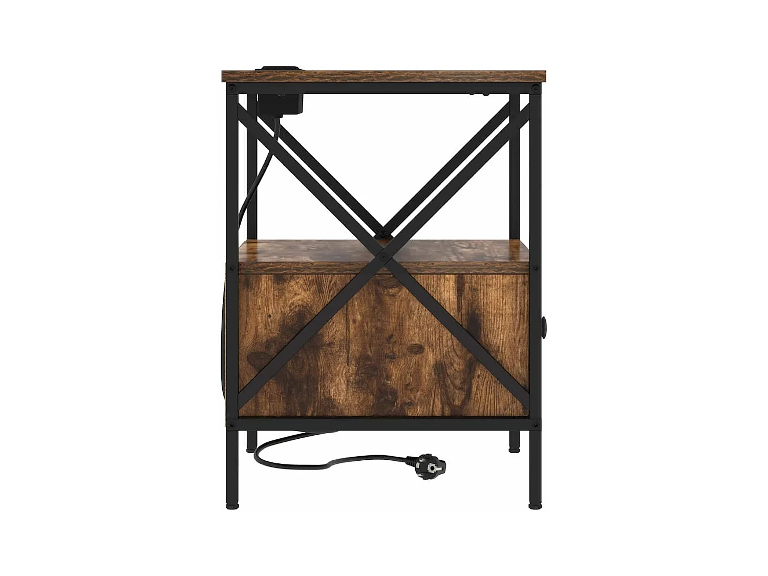 Comodino con cassetto Rovere affumicato 41,5 x 40,5 x 55 cm