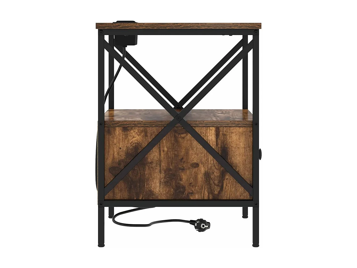 Cabinet de chevet avec tiroir Chêne fumé 41.5 x 40.5 x 55 cm