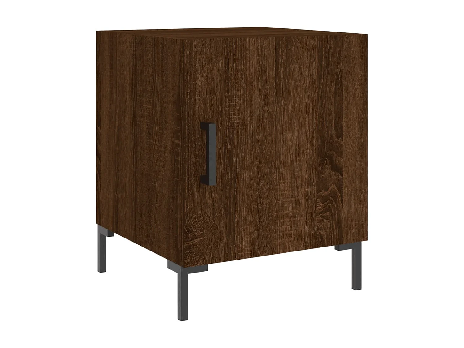 Mesitas de noche 2 piezas roble marrón 40x40x50cm madera de ingeniería