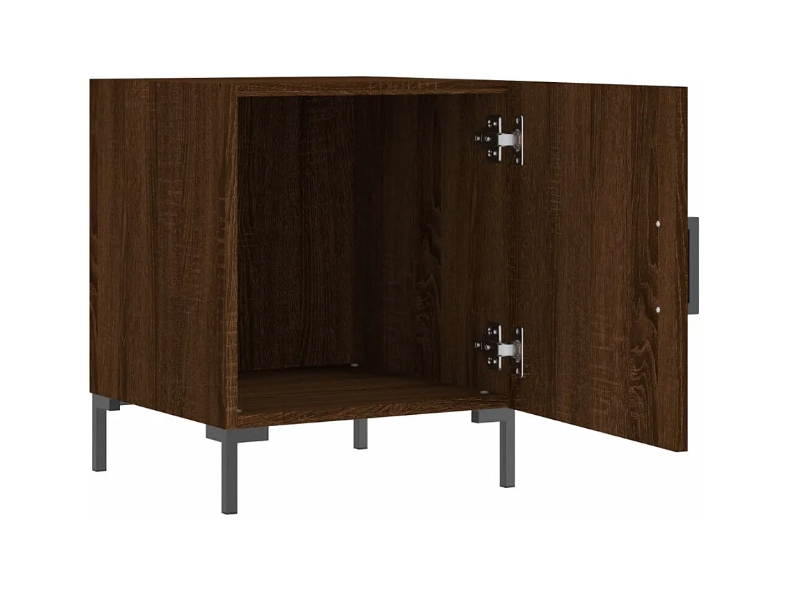 Mesitas de noche 2 piezas roble marrón 40x40x50cm madera de ingeniería