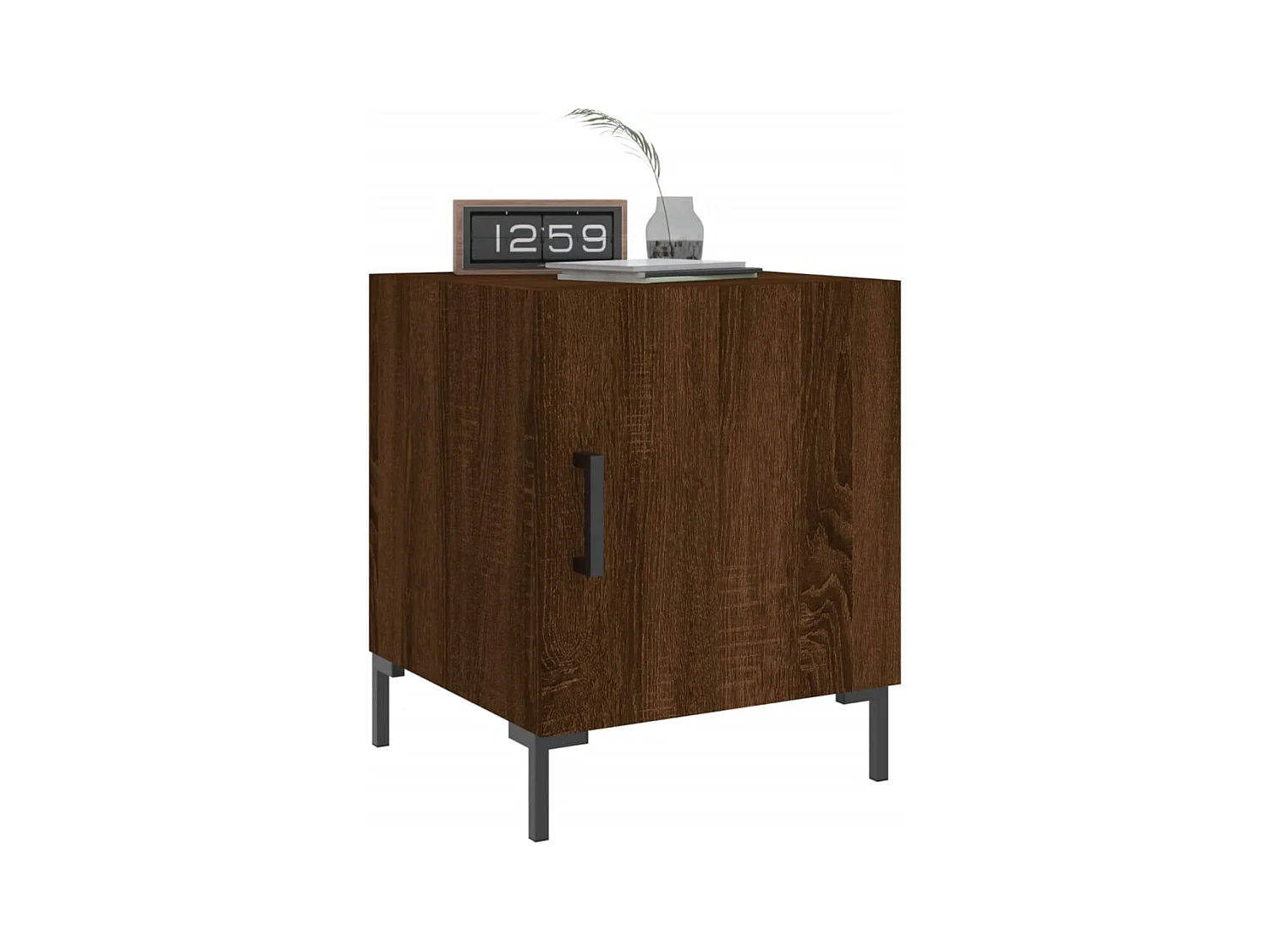 Mesitas de noche 2 piezas roble marrón 40x40x50cm madera de ingeniería