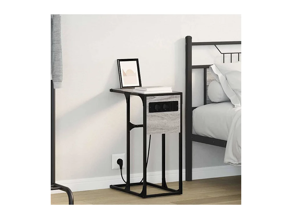 Comodino Sonoma grigio 41,5 x 26 x 60,5 cm