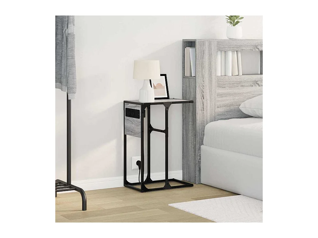 Comodino Sonoma grigio 41,5 x 26 x 60,5 cm