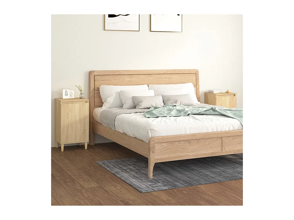 Nachtkastjes 2 stuks Sonoma eiken 40x35x70cm bewerkt hout