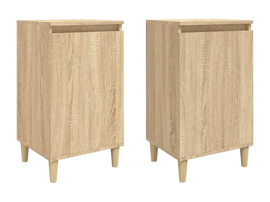 Tables de chevet 2pcs chêne sonoma 40x35x70cm bois d'ingénierie