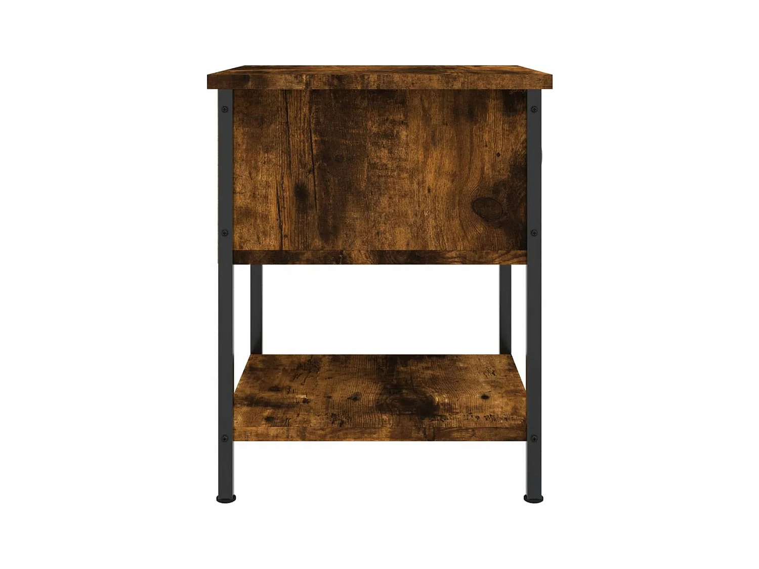 Nachtkastje van gerookt eikenhout 34x35,5x45 cm bewerkt hout