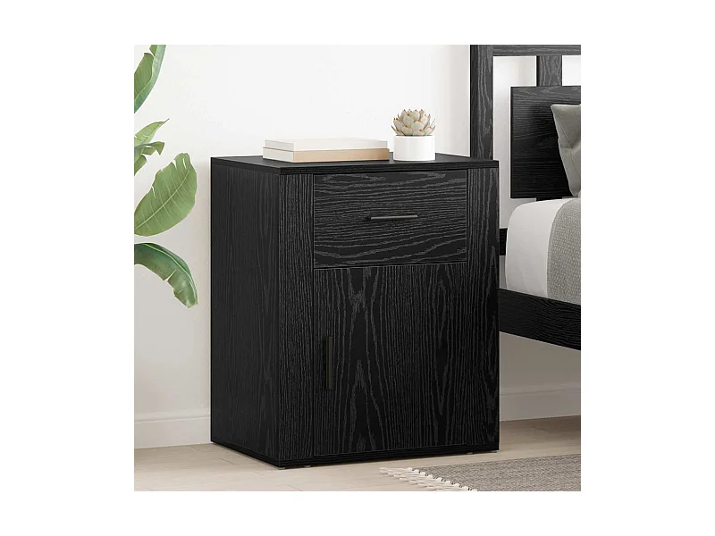 Cabinet de chevet Chêne noir 50 x 36 x 60 cm Bois d'ingénierie