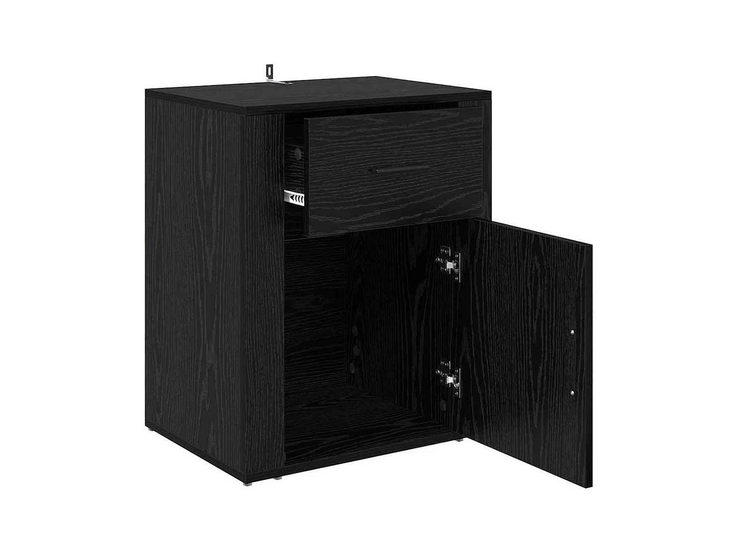 Mesilla de noche Roble Negro 50 x 36 x 60 cm Madera de Ingeniería