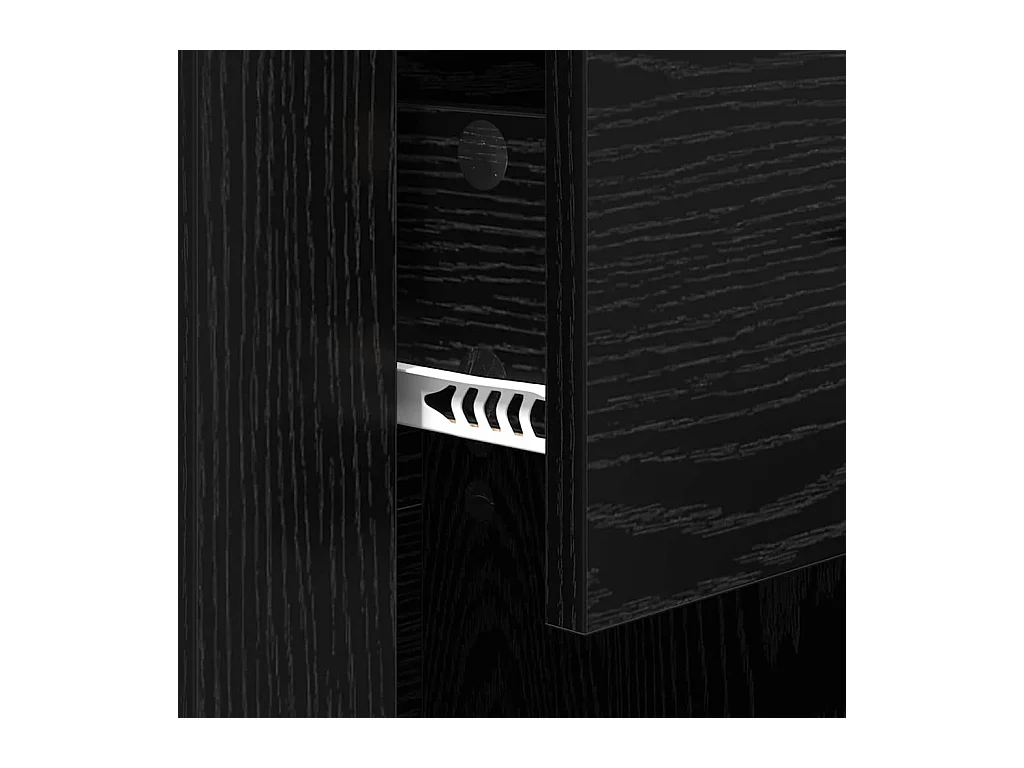 Mesilla de noche Roble Negro 50 x 36 x 60 cm Madera de Ingeniería