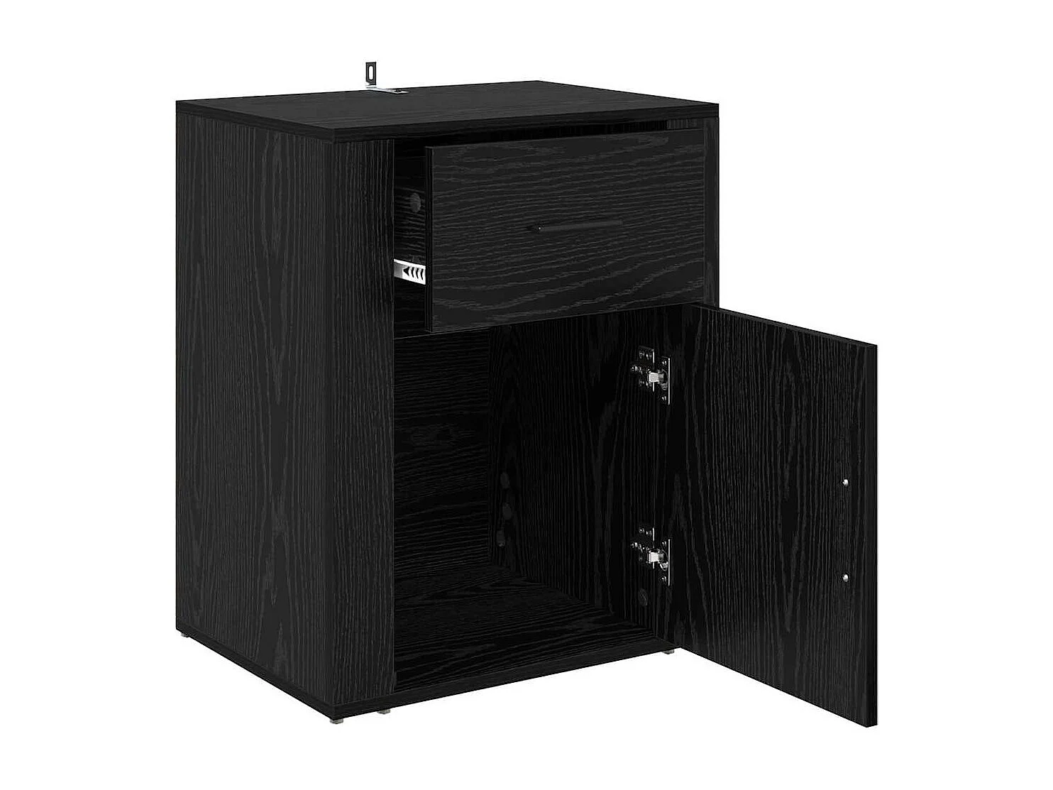 Cabinet de chevet Chêne noir 50 x 36 x 60 cm Bois d'ingénierie