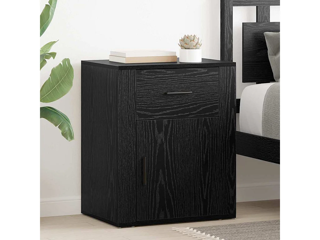 Cabinet de chevet Chêne noir 50 x 36 x 60 cm Bois d'ingénierie