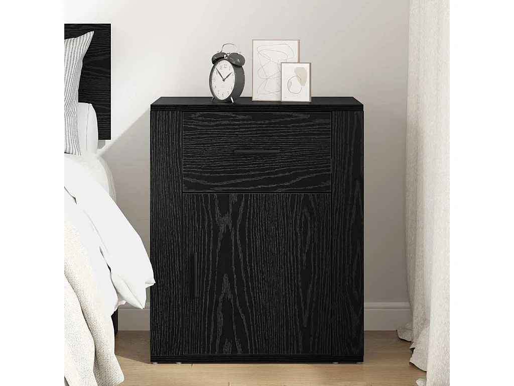 Cabinet de chevet Chêne noir 50 x 36 x 60 cm Bois d'ingénierie