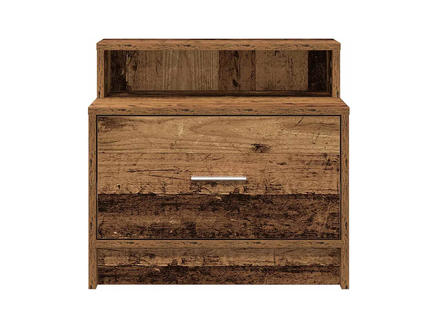 Tables de chevet avec tiroir 2 pcs vieux bois 51x31x47 cm