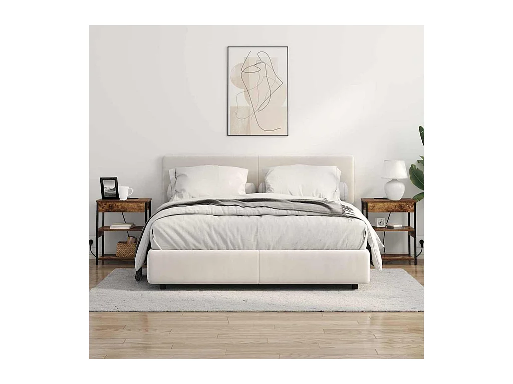 Comodini con cassetto 2 pz Rovere affumicato 41 x 31 x 51 cm