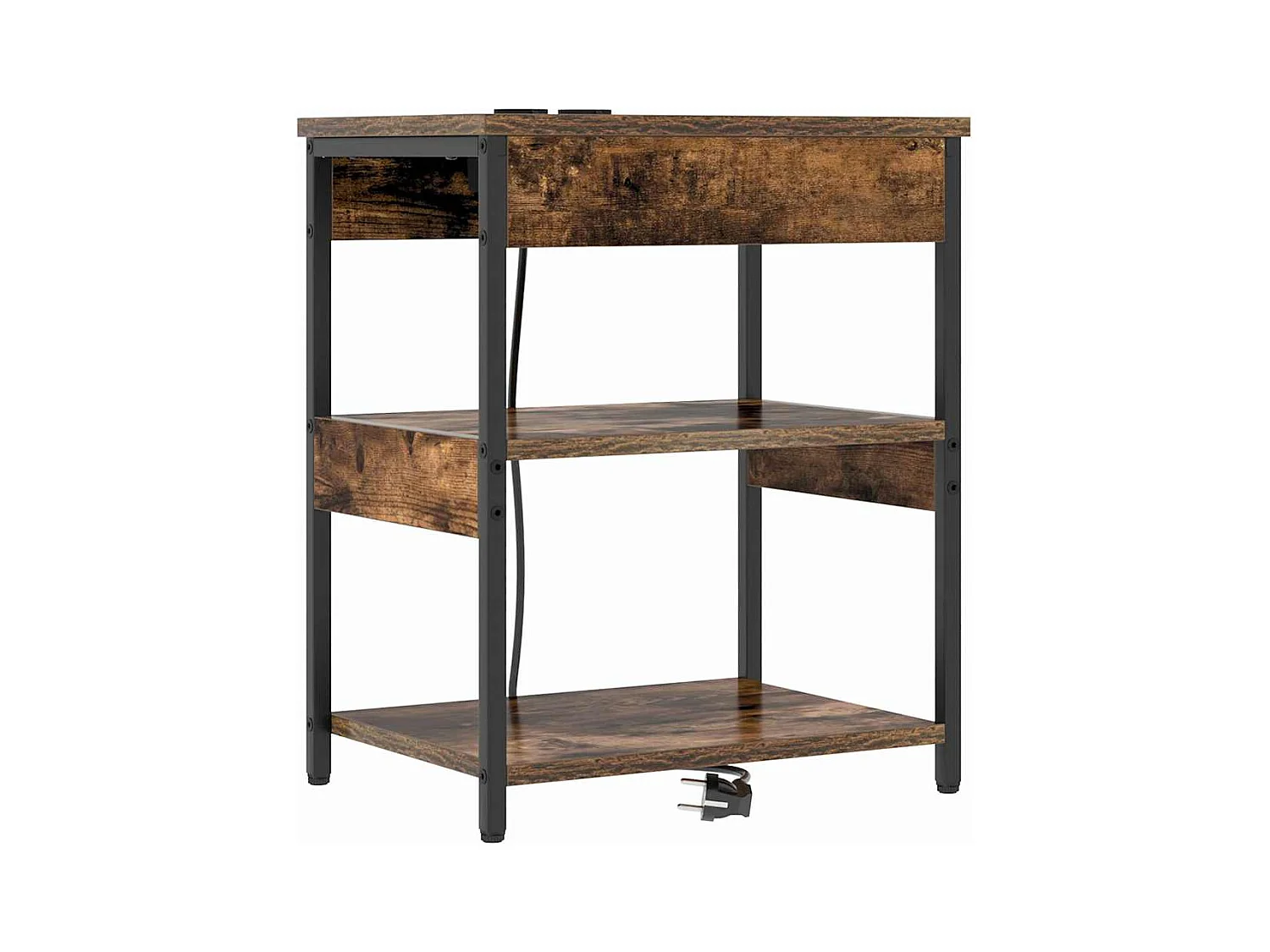 Comodini con cassetto 2 pz Rovere affumicato 41 x 31 x 51 cm