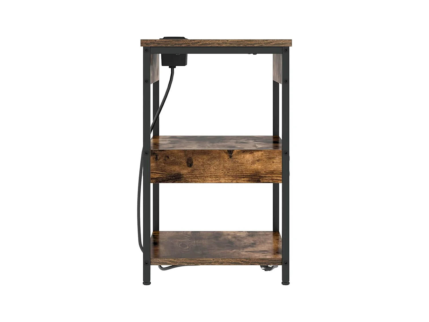 Comodini con cassetto 2 pz Rovere affumicato 41 x 31 x 51 cm