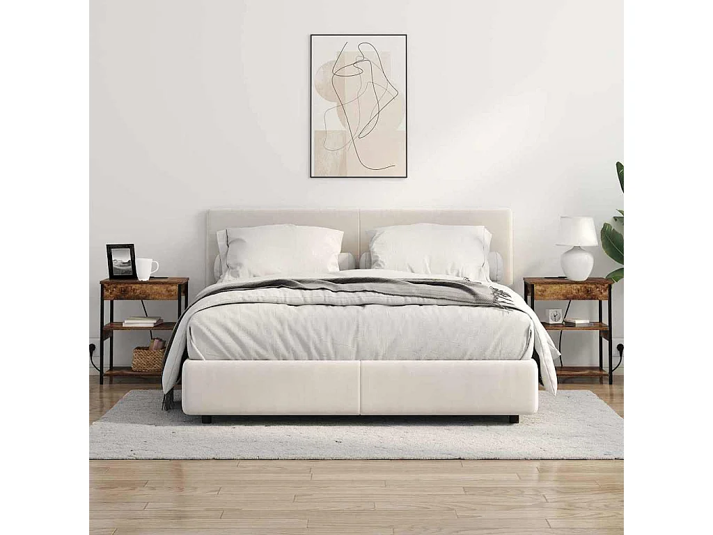 Armoires de chevet avec tiroir 2 pcs Chêne fumé 41 x 31 x 51 cm