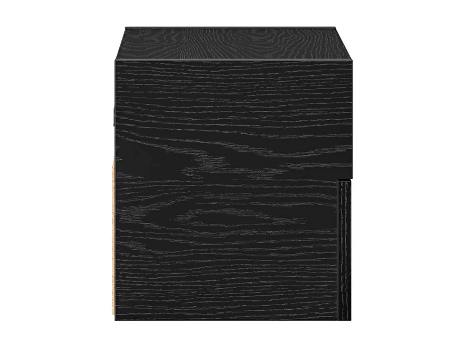 Comodino da parete nero 45x26x28,5 cm