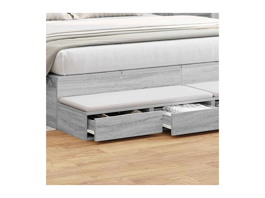 Cassettiera con cassetto Sonoma grigio 200 x 36,5 x 16,5 cm