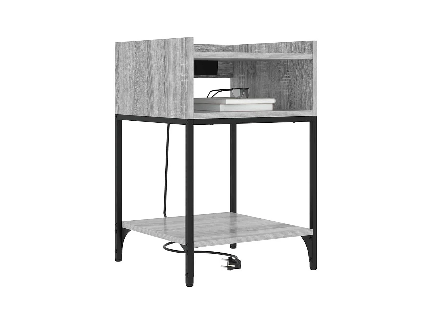 Comodini 2 pz Sonoma grigio 40 x 40 x 61 cm